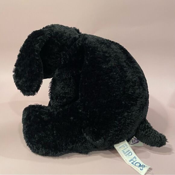 Mary Meyer Flip Flop Black Puppy Dog Plush Very Relaxed Animals 1999 Excellent… - Picture 5 of 12